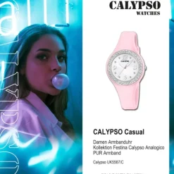 Calypso Damenuhr PUR rosa Calypso Analogico Armbanduhr UK5567/C