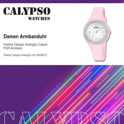 Calypso Damenuhr PUR rosa Calypso Analogico Armbanduhr UK5567/C