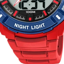 Calypso Herren Armbanduhr Street Style K5769/3 Quarz-Uhr PU rot UK5769/3