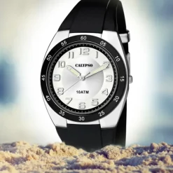 Calypso Herren Armbanduhr Street Style K5753/5 Quarz-Uhr PU schwarz UK5753/5