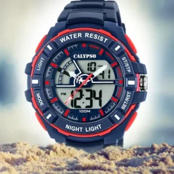 Calypso Herren Armbanduhr Street Style K5769/2 Quarz-Uhr PU blau UK5769/2