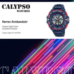 Calypso Herren Armbanduhr Street Style K5769/2 Quarz-Uhr PU blau UK5769/2