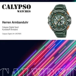 Calypso Herren Armbanduhr Street Style K5769/5 Quarz-Uhr PU grün UK5769/5