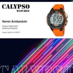 Calypso Herren Funktionsuhr orange-schwarz Uhren Kollektion UK5607/1