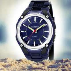 CALYPSO Herren-Armbanduhr Sport analog Quarz-Uhr PU dunkelblau UK5560/3