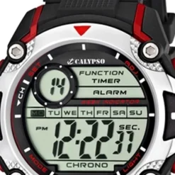 Calypso Herrenchrono schwarz-rot Digital Uhren Kollektion UK5577/4