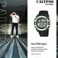 Calypso Herrenchrono schwarz-grün Digital Uhren Kollektion UK5577/3