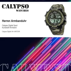 Calypso Herrenuhr Digital for Man K5723/6 Quarzuhr schwarz braun UK5723/6
