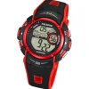 Calypso Herrenuhr Kautschuk schwarz rot Calypso Digital Armbanduhr UK5610/5