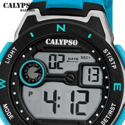 Calypso Herrenuhr Kautschuk hellblau Calypso Digital Armbanduhr UK5853/1