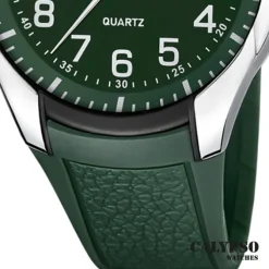 Calypso Herrenuhr Kautschuk dunkelgrün Calypso Analogico Armbanduhr UK5843/3