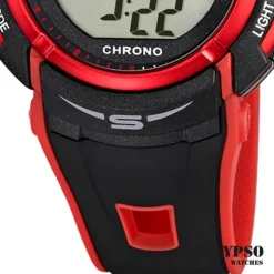 Calypso Herrenuhr Kautschuk schwarz rot Calypso Digital Armbanduhr UK5610/5