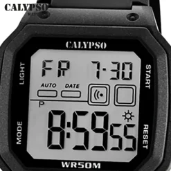 Calypso Herrenuhr Kunststoff blau Calypso Digital Armbanduhr UK5812/2