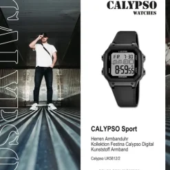 Calypso Herrenuhr Kunststoff blau Calypso Digital Armbanduhr UK5812/2
