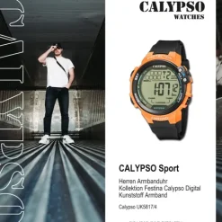 Calypso Herrenuhr Kunststoff schwarz Calypso Digital Armbanduhr UK5817/4