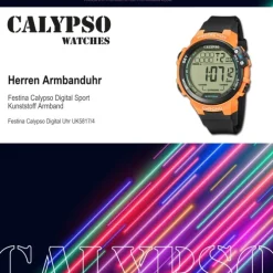 Calypso Herrenuhr Kunststoff schwarz Calypso Digital Armbanduhr UK5817/4