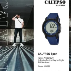 Calypso Herrenuhr PUR blau Calypso Digital Armbanduhr UK5698/2