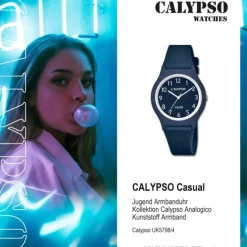 Calypso Jugend Armbanduhr Casual K5798/4 Analog Kunststoff dunkelblau UK5798/4