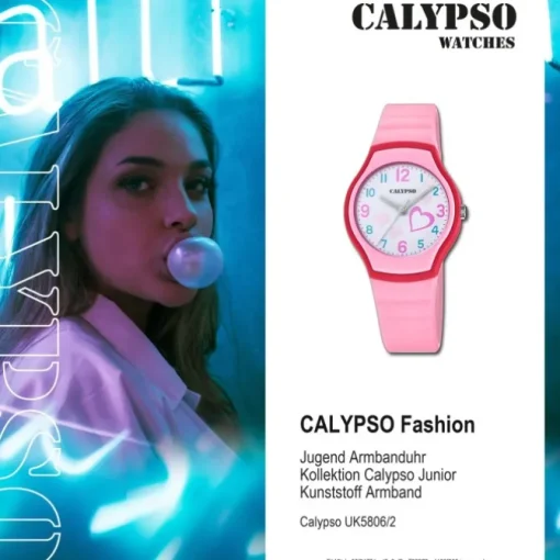 Calypso Jugend Armbanduhr Junior K5806/2 Analog Kunststoff rosa UK5806/2