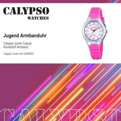 Calypso Jugend Armbanduhr Junior K5800/2 Analog Kunststoff rosa UK5800/2