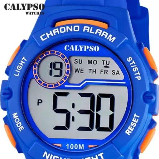 Calypso Jugend Kinderuhr Kautschuk blau Calypso Junior Armbanduhr UK5852/3