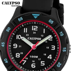 Calypso Jugend Kinderuhr Kautschuk schwarz Calypso Junior Armbanduhr UK5847/4