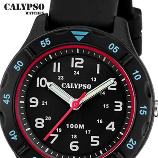 Calypso Jugend Kinderuhr Kautschuk schwarz Calypso Junior Armbanduhr UK5847/4