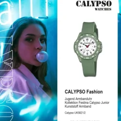 Calypso Jugenduhr Kunststoff grün Calypso Junior Armbanduhr UK5821/2