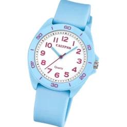 Calypso Jugenduhr Silikon hellblau Calypso Junior Armbanduhr UK5833/4