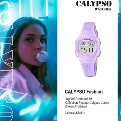 Calypso Jugenduhr Silikon lila Calypso Junior Armbanduhr UK5831/4