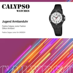 Calypso Jugenduhr Silikon schwarz Calypso Junior Armbanduhr UK5832/4