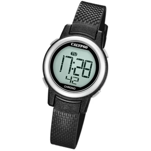 Calypso Kinder Armbanduhr Digital Crush K5736/3 Quarz-Uhr PU schwarz UK5736/3