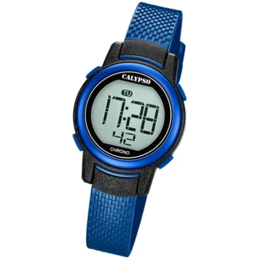 Calypso Kinder Armbanduhr Digital Crush K5736/6 Quarz-Uhr PU blau UK5736/6