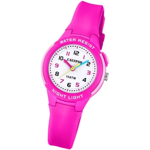 Calypso Kinder Armbanduhr Sweet Time K6069/1 Quarz-Uhr PU pink UK6069/1
