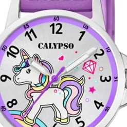 Calypso Kinder Armbanduhr Junior K5776/6 Quarzwerk-Uhr PU lila UK5776/6