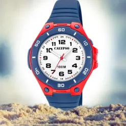 Calypso Kinder Armbanduhr Sweet Time K5758/1 Quarz-Uhr PU blau UK5758/1