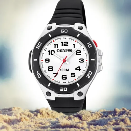 Calypso Kinder Armbanduhr Sweet Time K5758/6 Quarz-Uhr PU schwarz UK5758/6