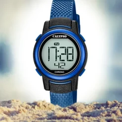 Calypso Kinder Armbanduhr Digital Crush K5736/6 Quarz-Uhr PU blau UK5736/6