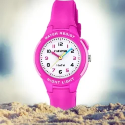 Calypso Kinder Armbanduhr Sweet Time K6069/1 Quarz-Uhr PU pink UK6069/1