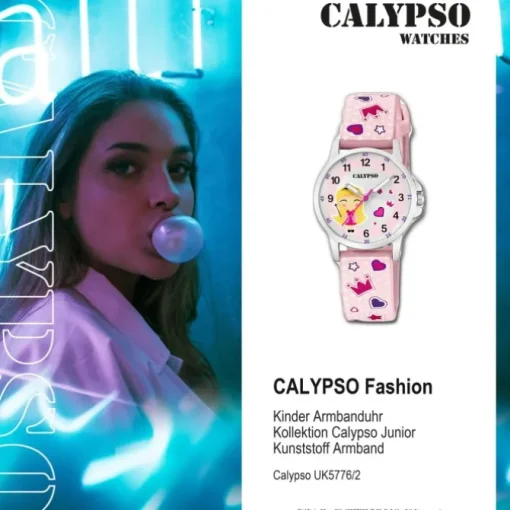Calypso Kinder Armbanduhr Junior K5776/2 Quarzwerk-Uhr PU rosa UK5776/2