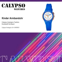 Calypso Kinder Armbanduhr Sweet Time K6069/3 Quarz-Uhr PU blau UK6069/3
