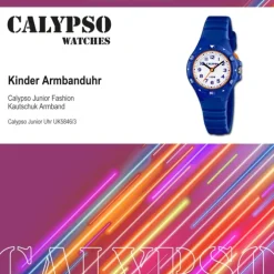Calypso Kinder Jugenduhr Kautschuk blau Calypso Junior Armbanduhr UK5846/3