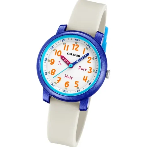 Calypso Kinderuhr Kunststoff Silikon weiß Calypso Junior Armbanduhr UK5827/1