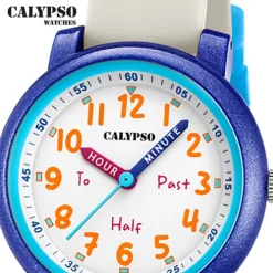 Calypso Kinderuhr Kunststoff Silikon weiß Calypso Junior Armbanduhr UK5827/1
