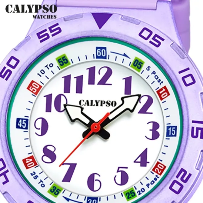 Calypso Kinderuhr Kunststoff PUR lila Calypso Junior Armbanduhr UK5828/3
