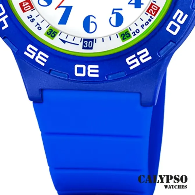 Calypso Kinderuhr Kunststoff PUR blau Calypso Junior Armbanduhr UK5828/4