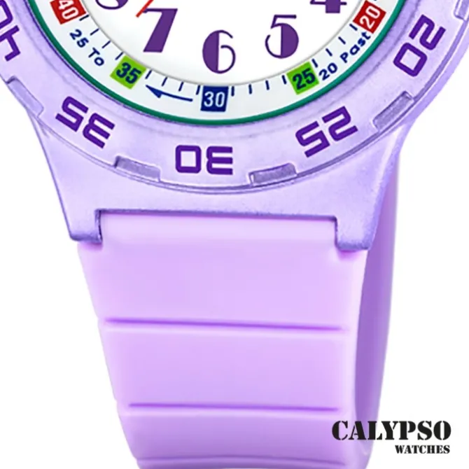 Calypso Kinderuhr Kunststoff PUR lila Calypso Junior Armbanduhr UK5828/3