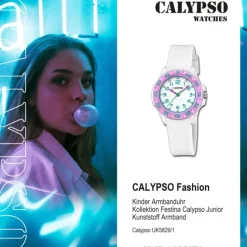 Calypso Kinderuhr Kunststoff weiß Calypso Junior Armbanduhr UK5829/1