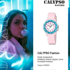 Calypso Kinderuhr Kunststoff rosa Calypso Junior Armbanduhr UK5829/2