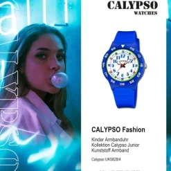 Calypso Kinderuhr Kunststoff PUR blau Calypso Junior Armbanduhr UK5828/4